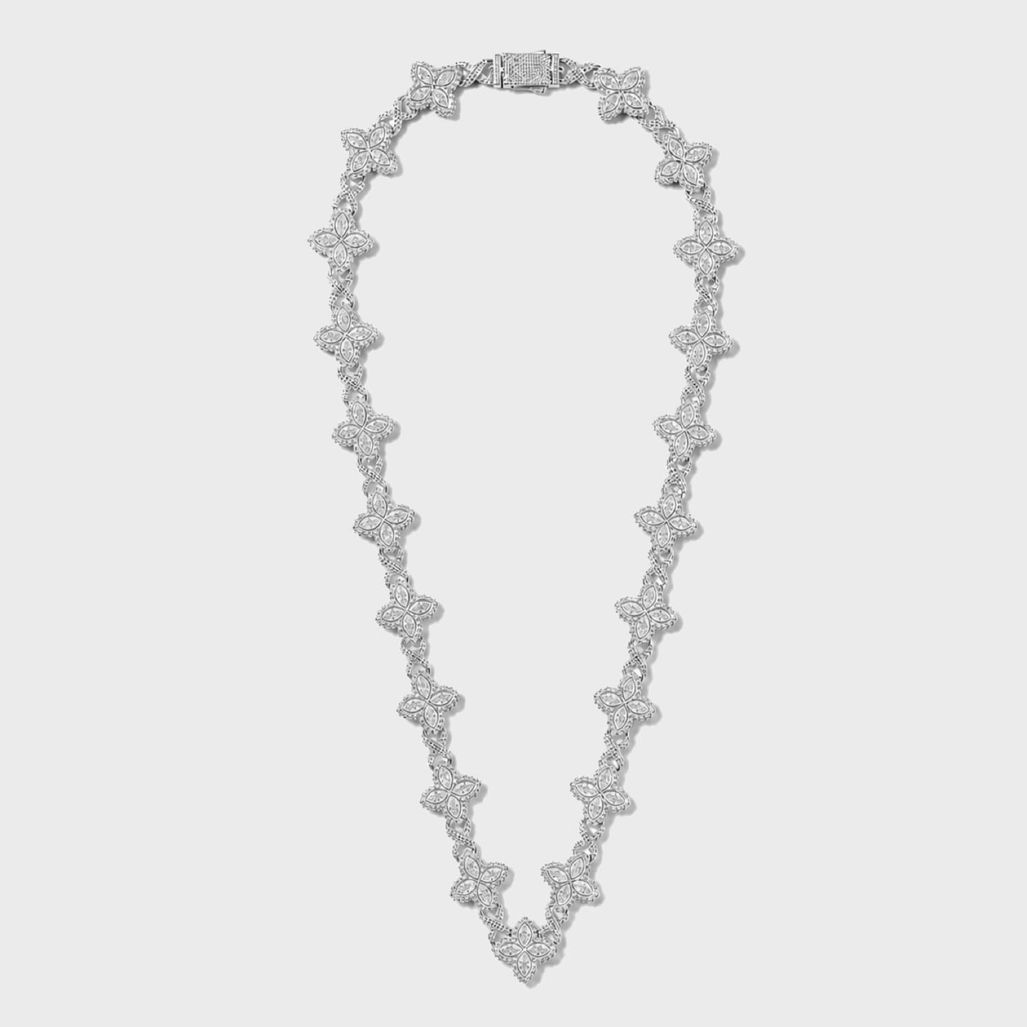 Clover Cuban Kette — Blanc