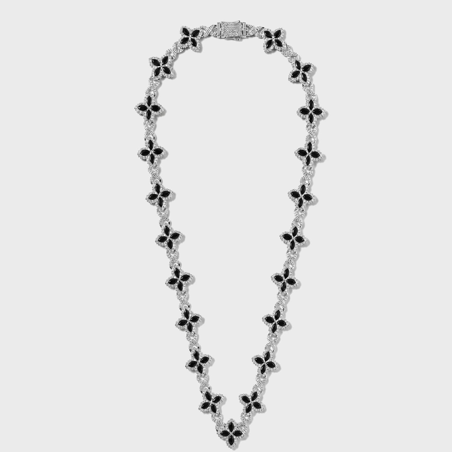 Clover Cuban Kette — Onyx