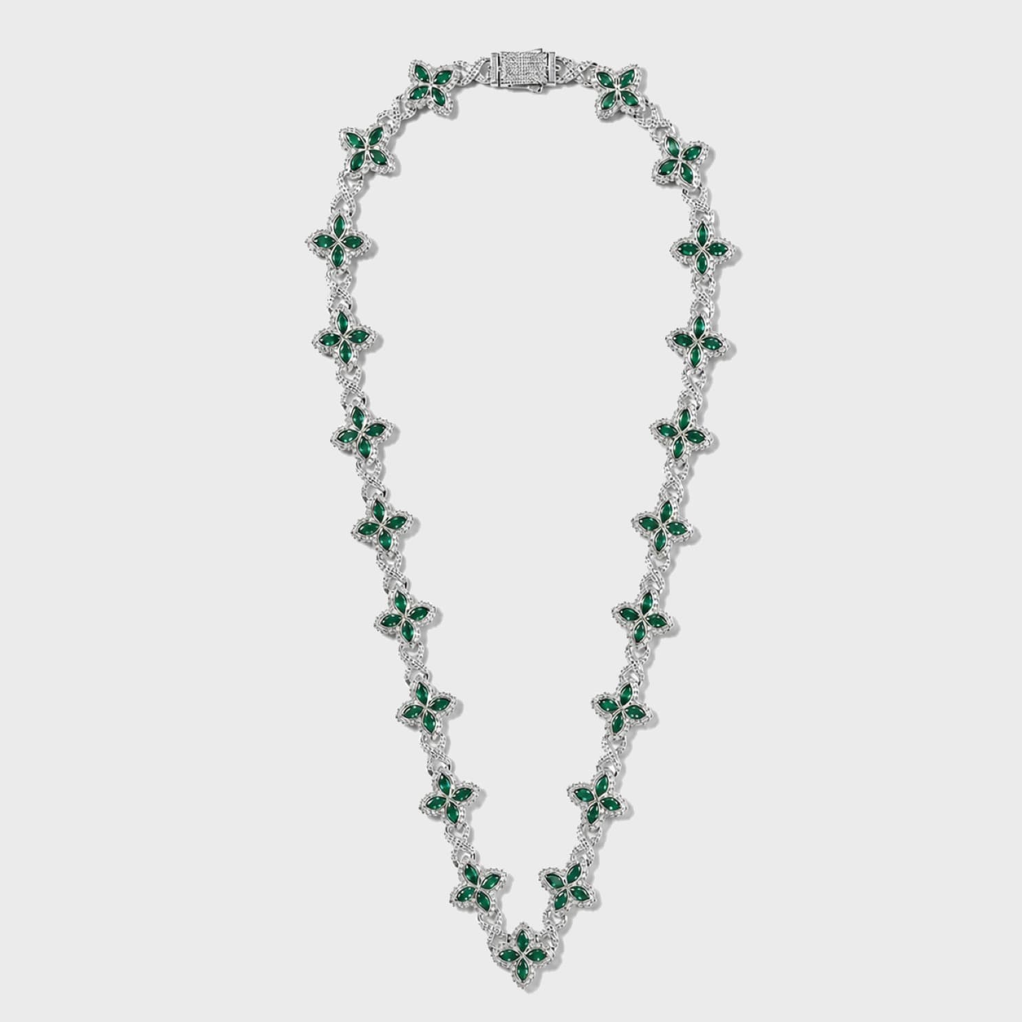Clover Cuban Kette — Vert