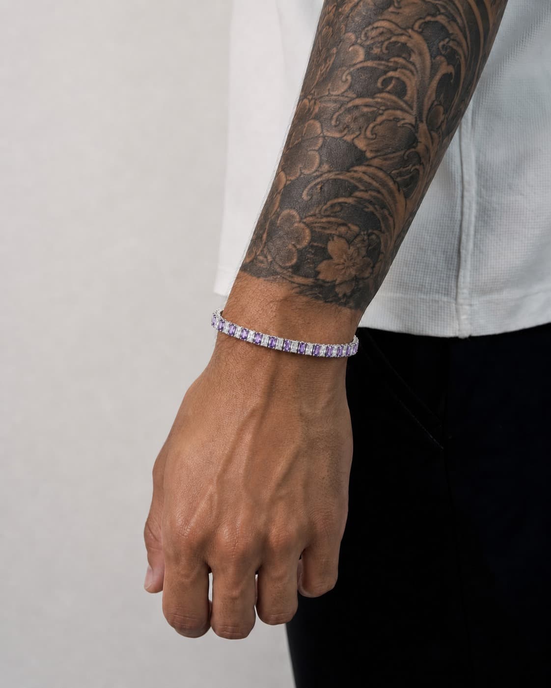Tennis Baguette Violet getragen